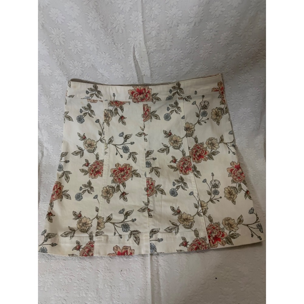 Floral Denim Mini Cottagecore Fairycore   CoquetteIndie Sleaze S3 Cotton Blend